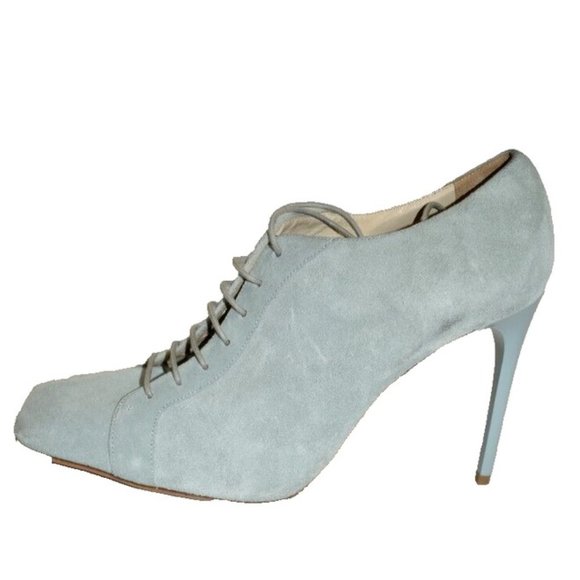 New! Acne Studios "Maeva Suede" Lace Up Square Toe Stiletto Heels 39 US 9 DD376 - Picture 4 of 9